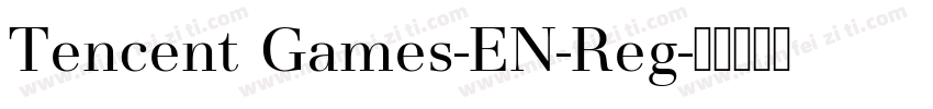 Tencent Games-EN-Reg字体转换